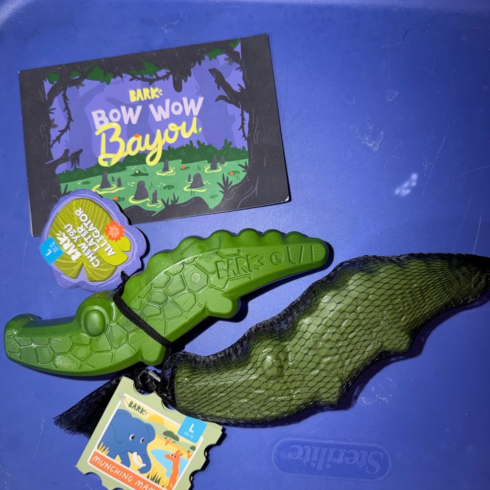 BARK Bow Wow Bayou Alligator Toy